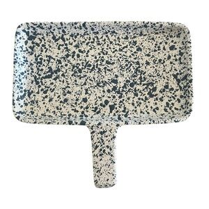 Vintage Dr. Douglas Wonder Baker Blue and‎ White Splatterware Pan Ceramic